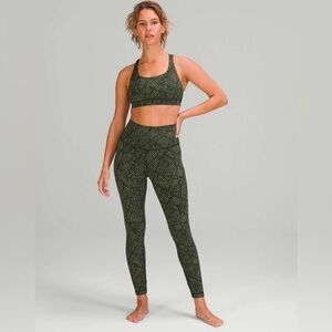 lululemon athletica Green Patterned Leggings